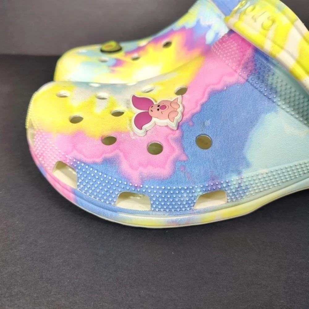 Crocs Classic Multicolor Tie Dye Graphic Clog Men's Sandals Size 12